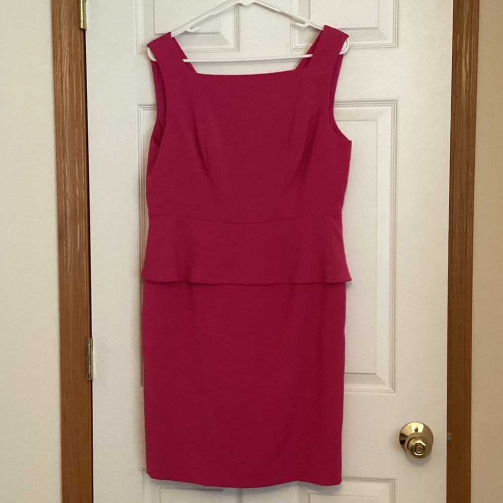 Anne Klein Fuchsia Sleeveless Midi Dress